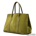 Hermès Garden Party PM Khaki Riken Tote Bag Handbag Toile Officier Leather