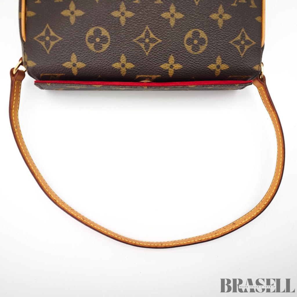 Auth Louis Vuitton Recital Handbag Monogram Tote Bag M51900 Brown