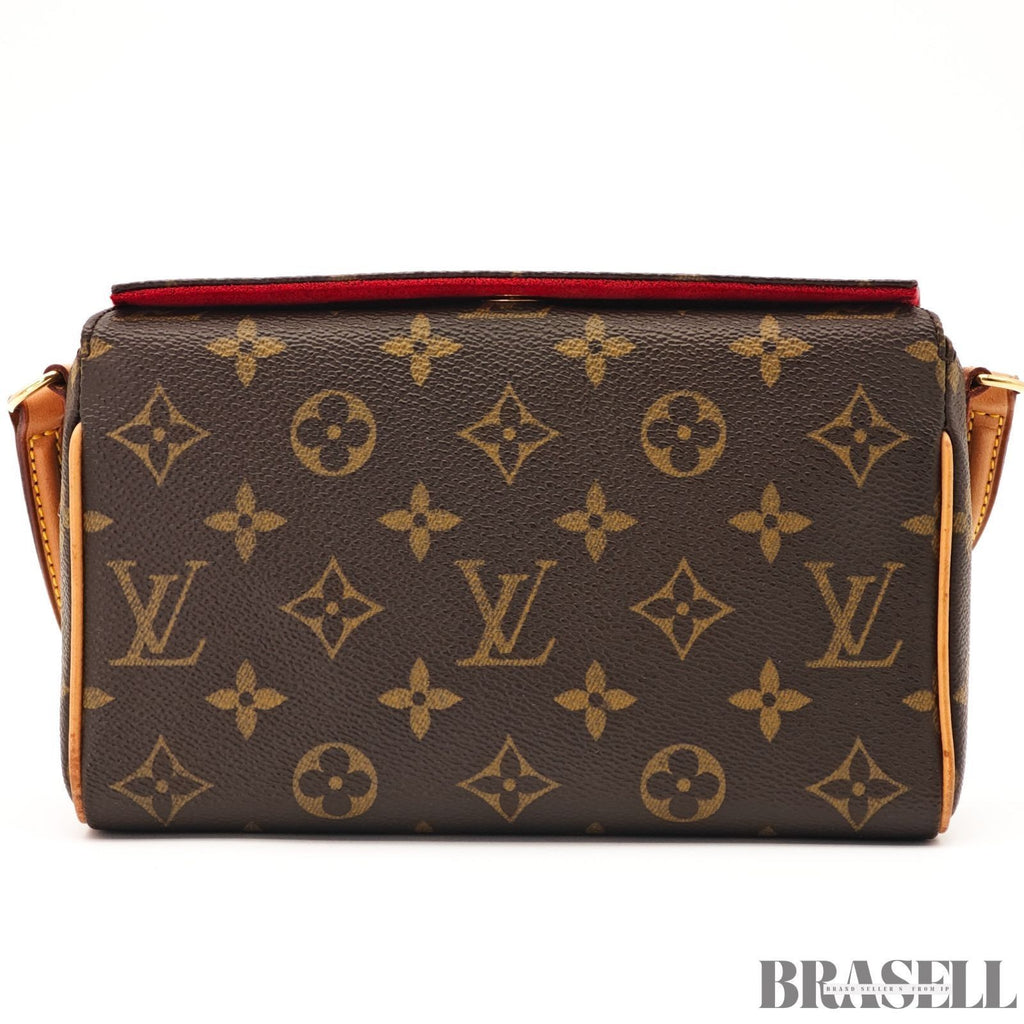 Auth Louis Vuitton Recital Handbag Monogram Tote Bag M51900 Brown