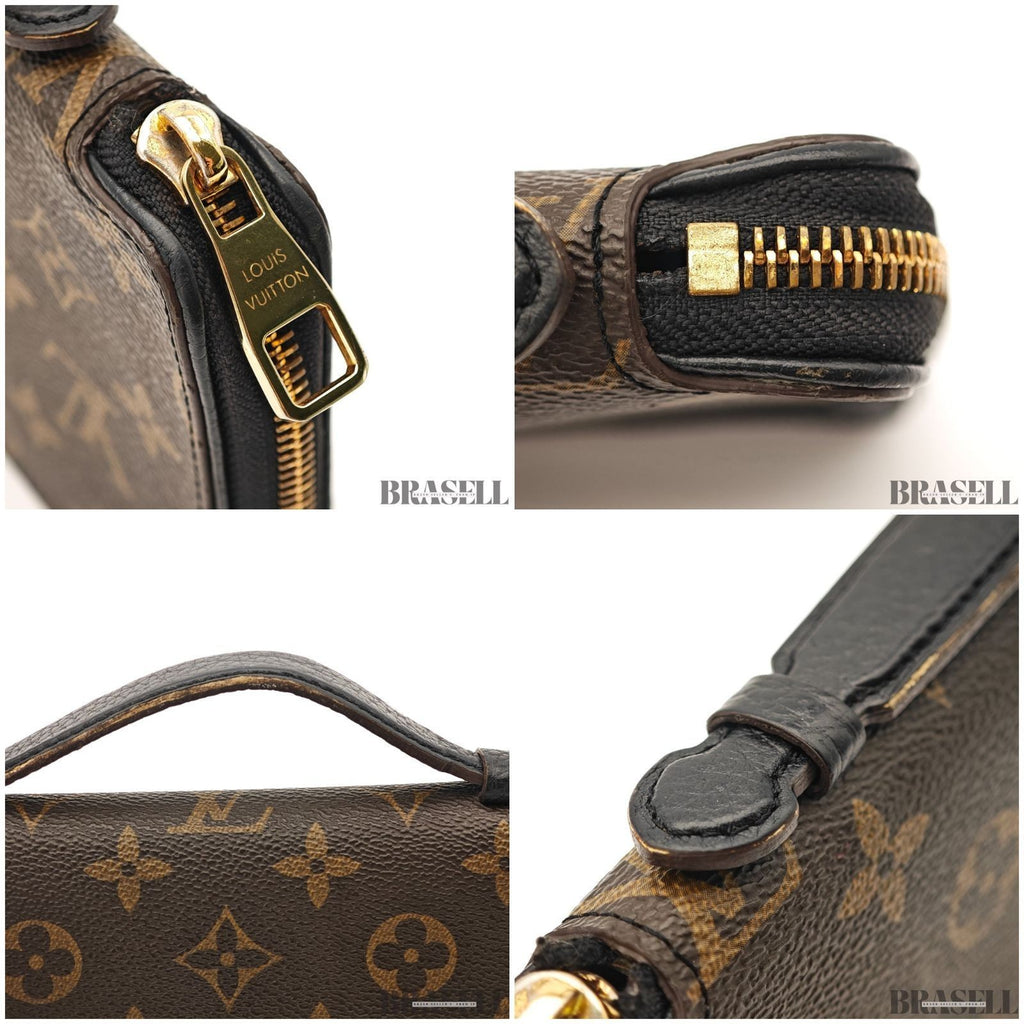 LOUIS VUITTON M60679 Monogram Daily Organizer Card Case Clutch Bag Wallet Brown