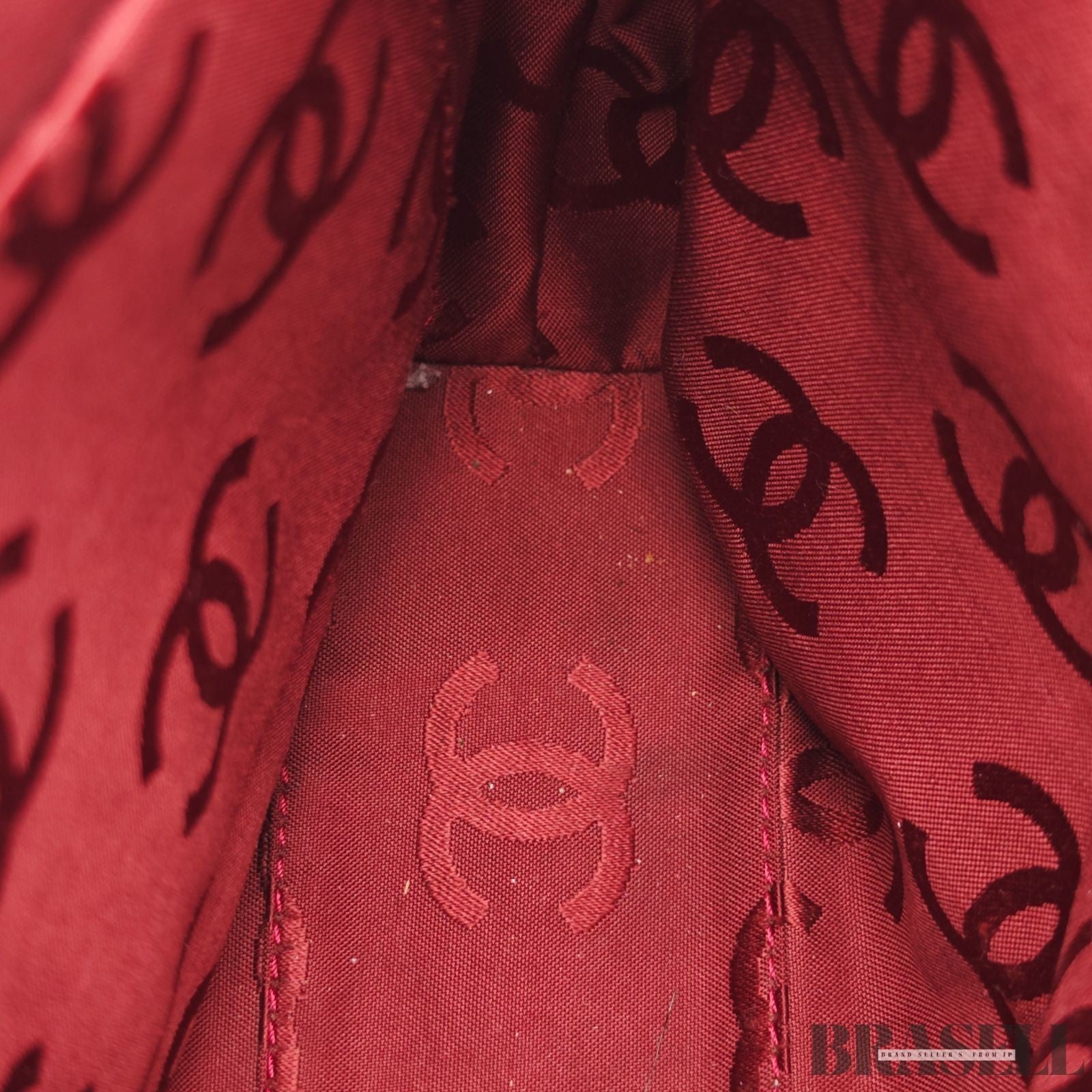 Authentic CHANEL Wild Stitch Tote Bag Handbag Leather Red Magnet Women