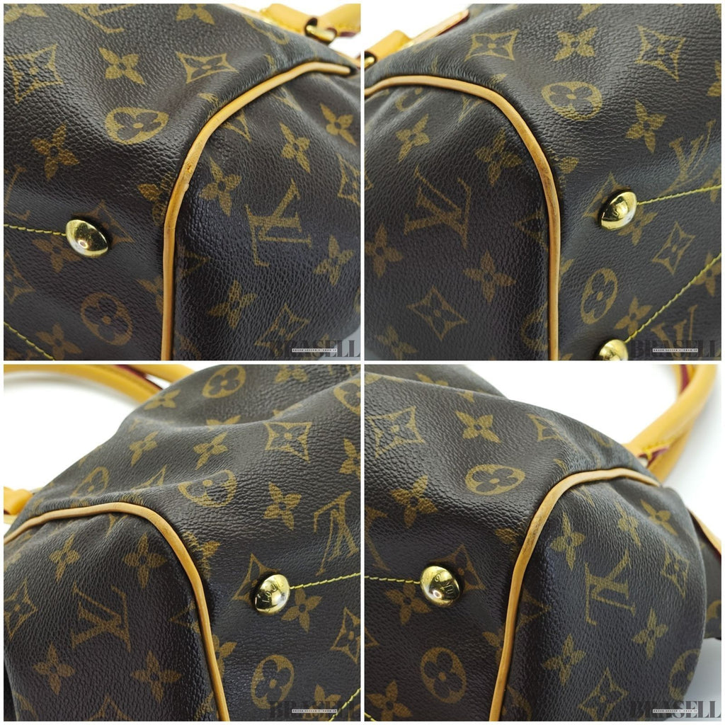 Louis Vuitton Tivoli PM M40143 Monogram Canvas Leather Handbag Tote Bag Brown
