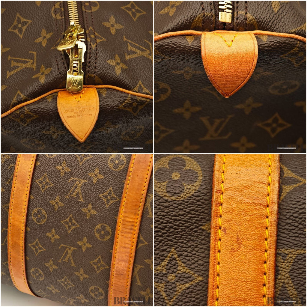 Louis Vuitton Monogram Keepall 55 M41424 Boston Bag Large Capacity Travel Brown