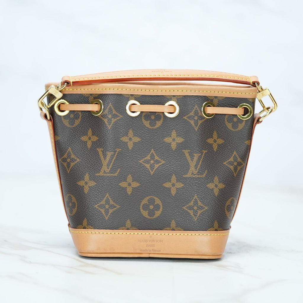 LOUIS VUITTON Nano Noe Monogram M81266 Handbag/Shoulder Bag/Bucket Bag Brown