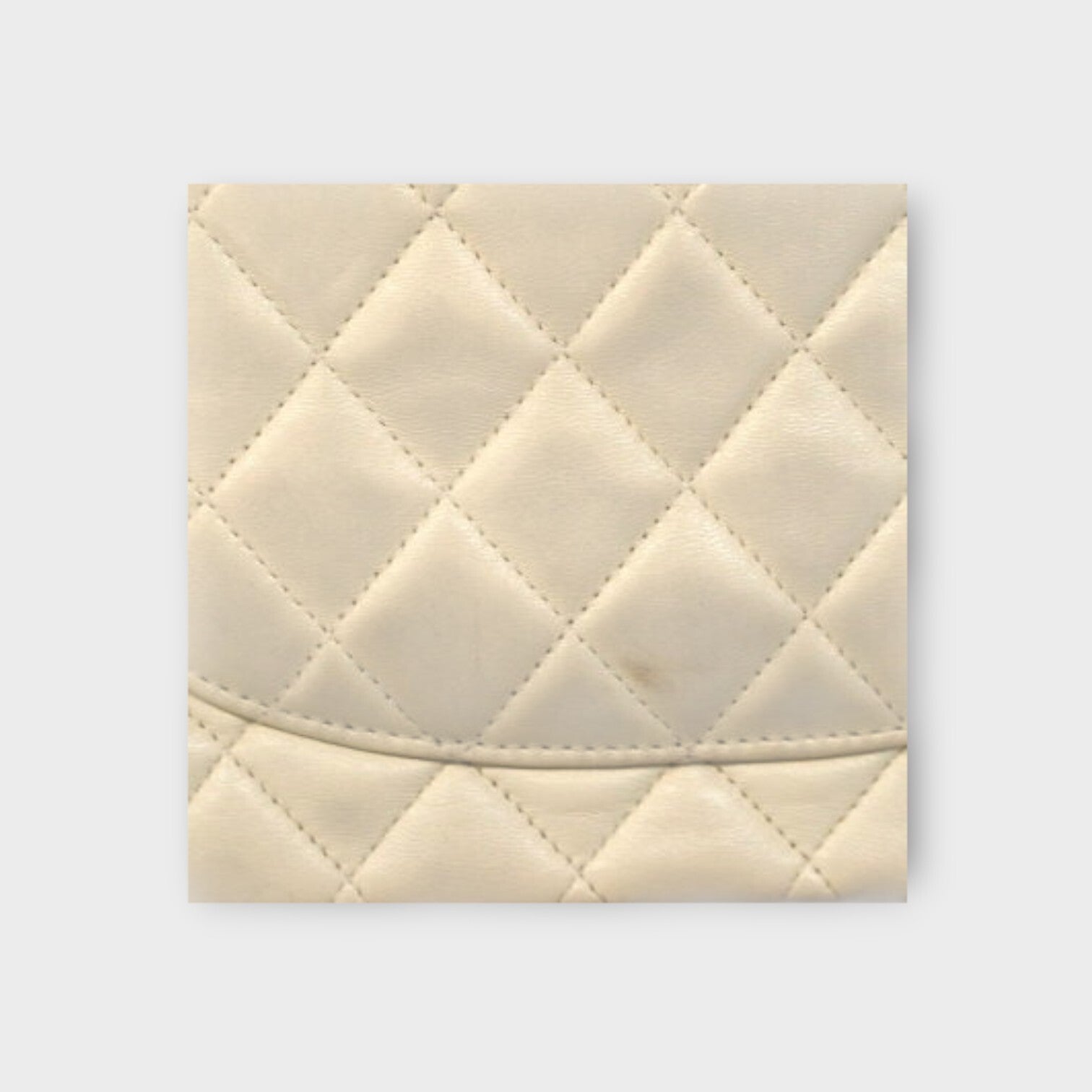 CHANEL MATRASSE W chain shoulder bag Lamb skin white with champagne gold hardwar