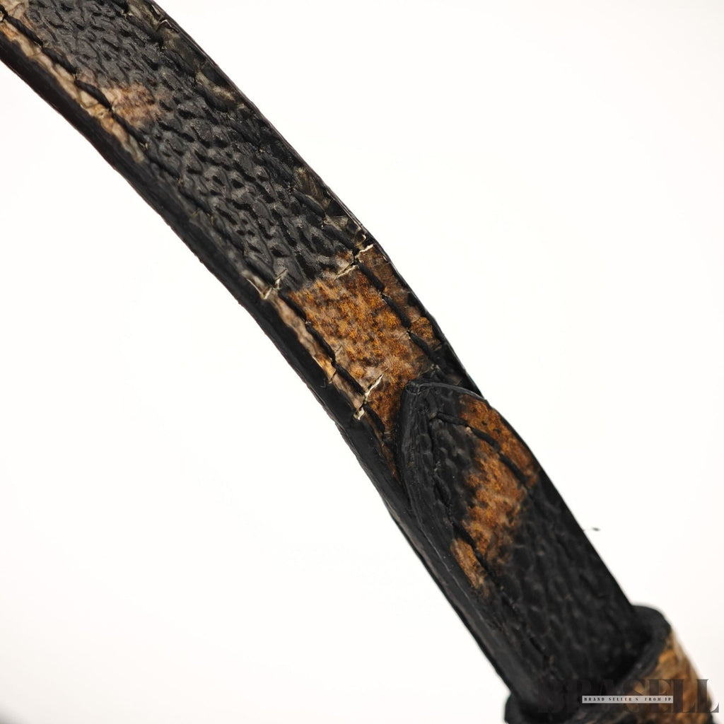 Louis Vuitton Monogram Reverse Leopard M43001 2Way Handbag Brown Black Canvas