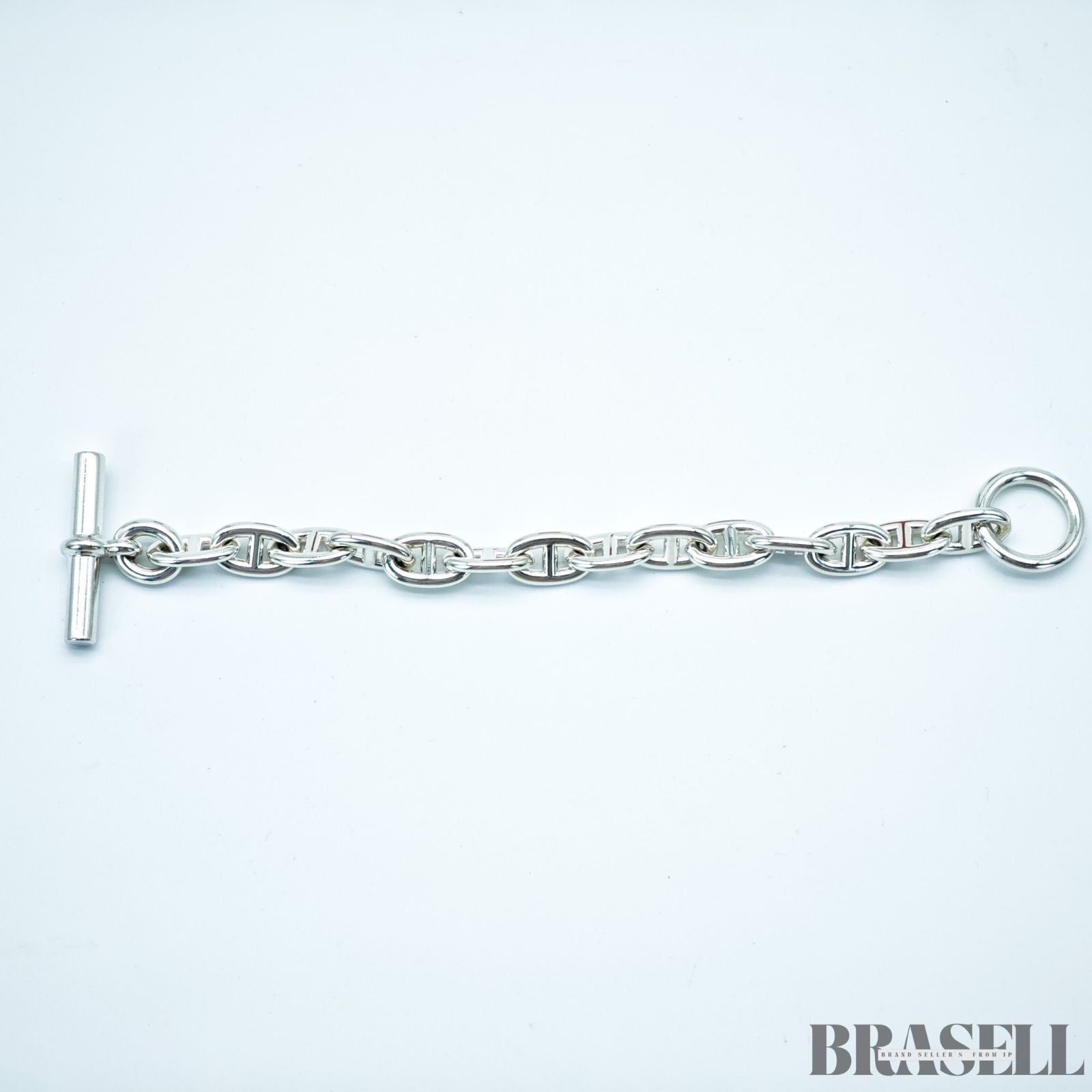 Hermès Chaine d’Ancre Bracelet MM 14 Links Silver 925 52.4g 240079 w/Box & Tag