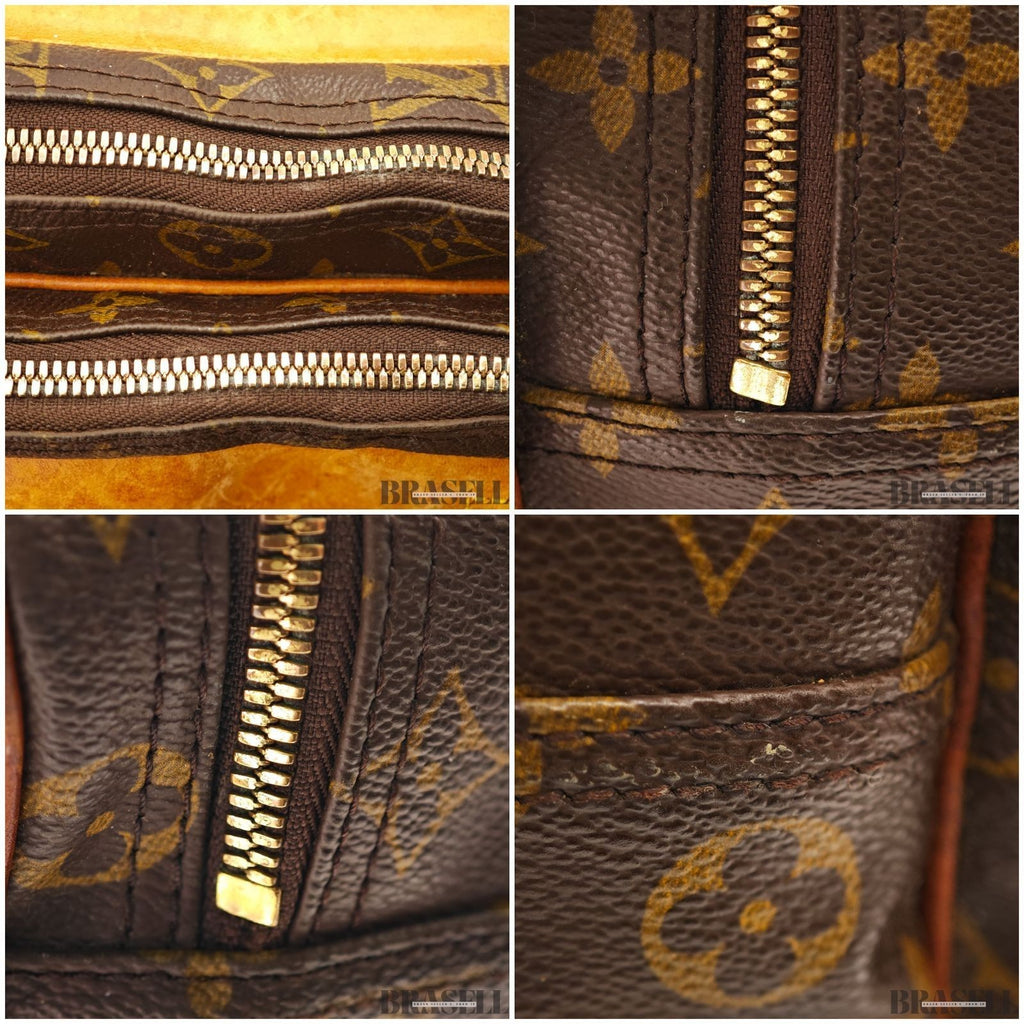 Louis Vuitton Monogram Alizé 24H M41399 Handbag Large Capacity Boston Bag Brown