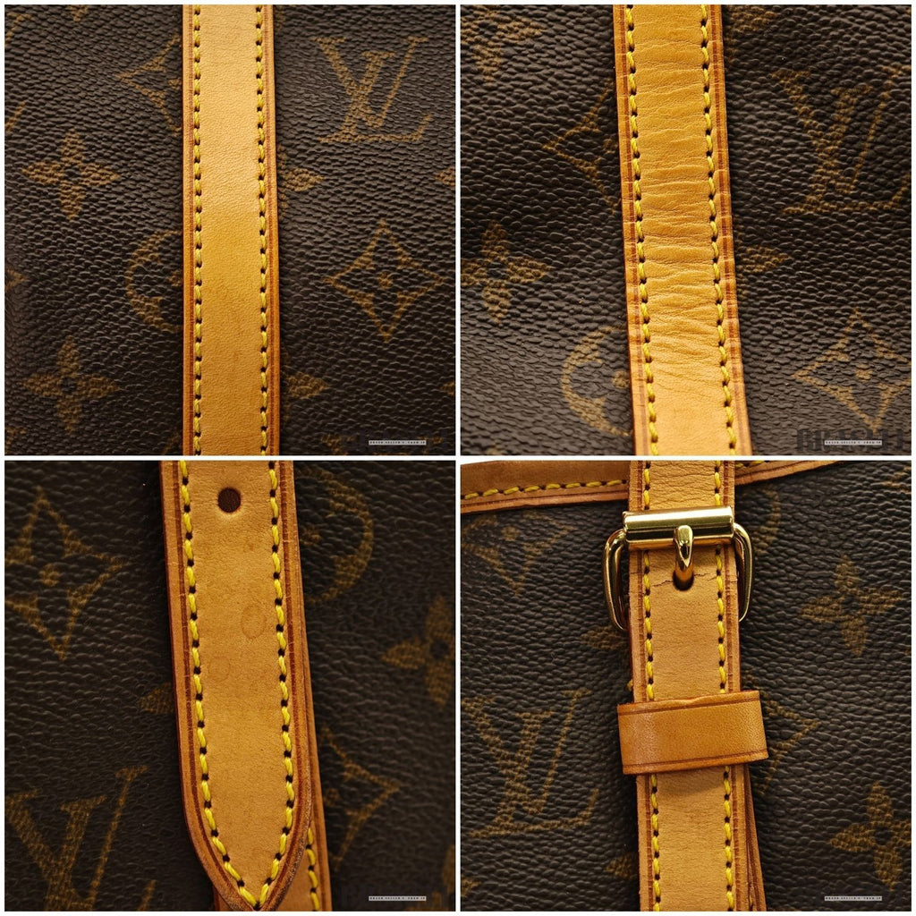 LOUIS VUITTON Bucket GM M42236 Tote Bag Monogram Brown Leather Pouch Dust Bag