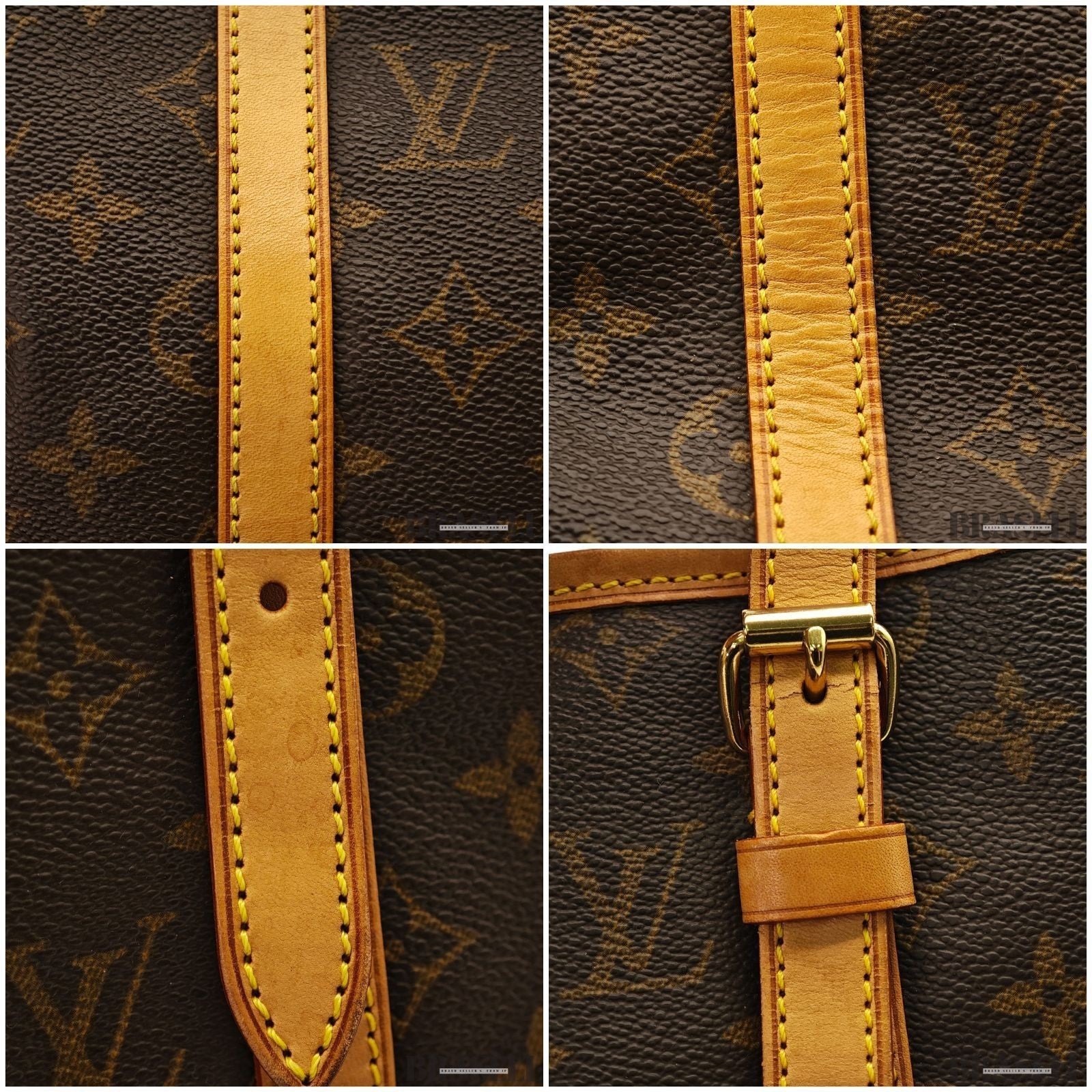 LOUIS VUITTON Bucket GM M42236 Tote Bag Monogram Brown Leather Pouch Dust Bag