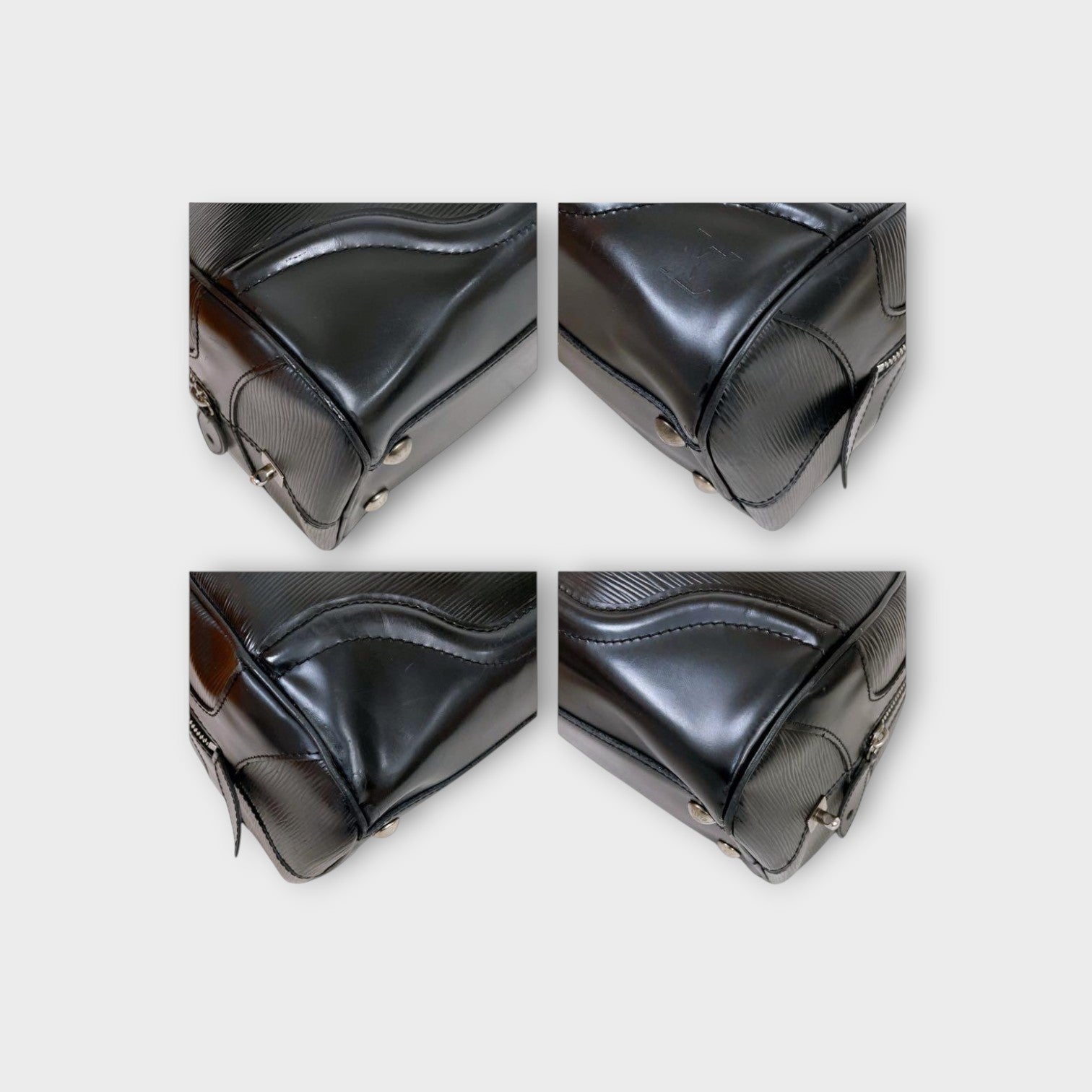 Louis Vuitton Epi Bowling Montaigne PM 2WAY Handbag Shoulder Bag Black Leathe【A】