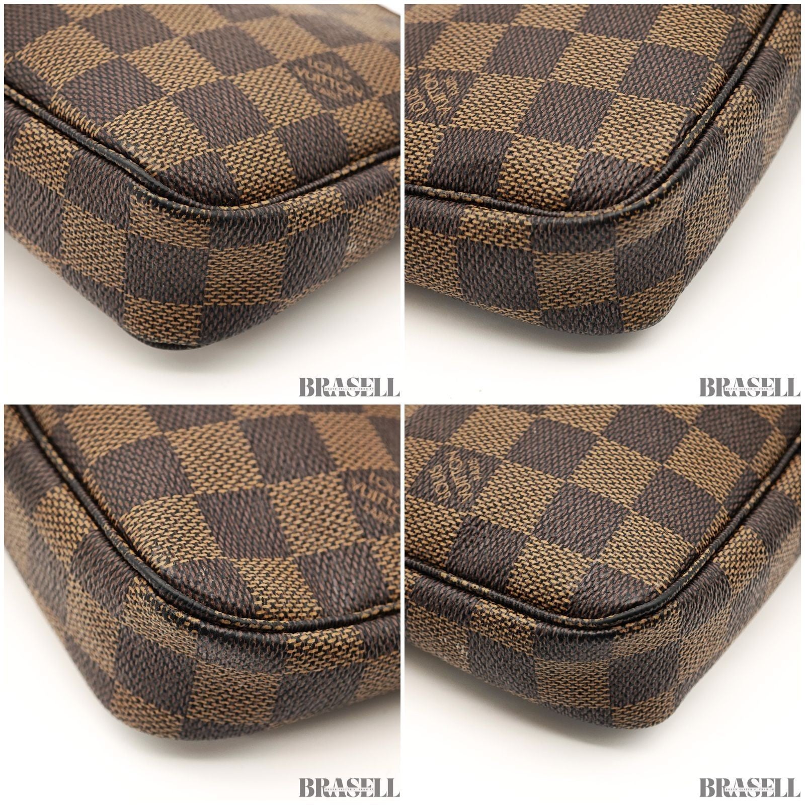 Louis Vuitton Damier Pochette Accessoires N51985 Handbag Monogram Canvas Brown