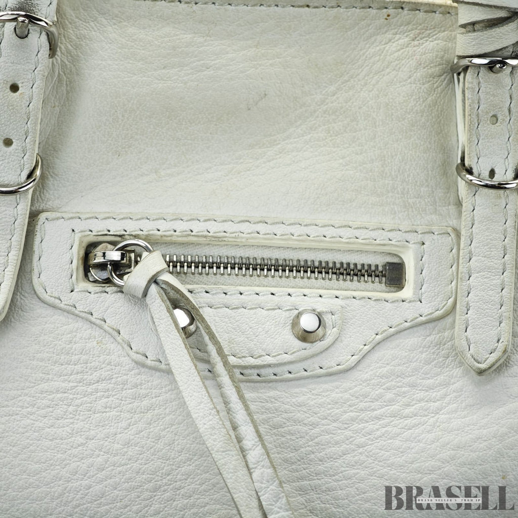 BALENCIAGA 2-Way Handbag Shoulder Bag Paper A4 370926 Ivory Women's