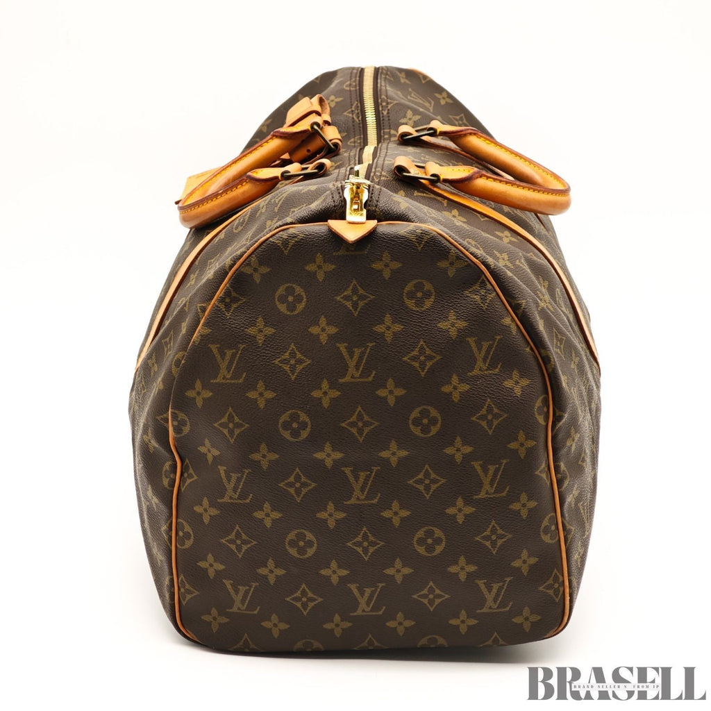 Louis Vuitton Monogram Keepall 55 M41424 Boston Bag Large Capacity Travel Brown