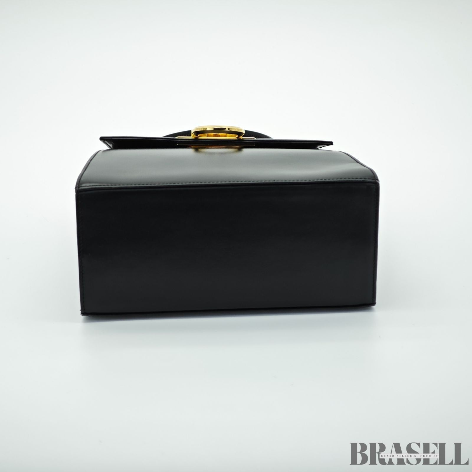 Salvatore Ferragamo Gancini Handbag with Flap Black color