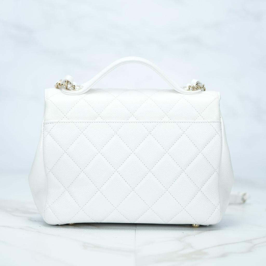 Last Sale CHANEL Matelasse Affinity 2Way Shoulder Bag Caviar calfskin White