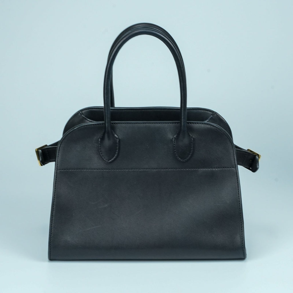 THE ROW Margaux 10 Saddle Leather 2-Way Handbag Shoulder Bag