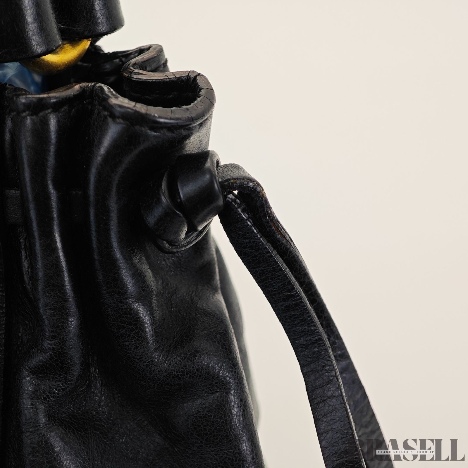 Miu Miu Gathered Handbag RT0383 2-Way Shoulder Bag Black