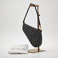 Dior Trotter Saddle Bag Handbag Mini Navy Women’s