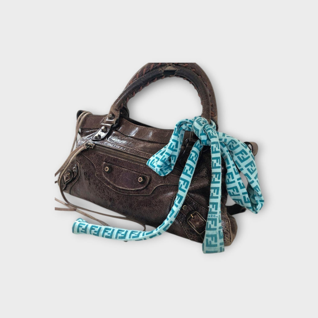 BALENCIAGA  Shoulder bag dark brown leather