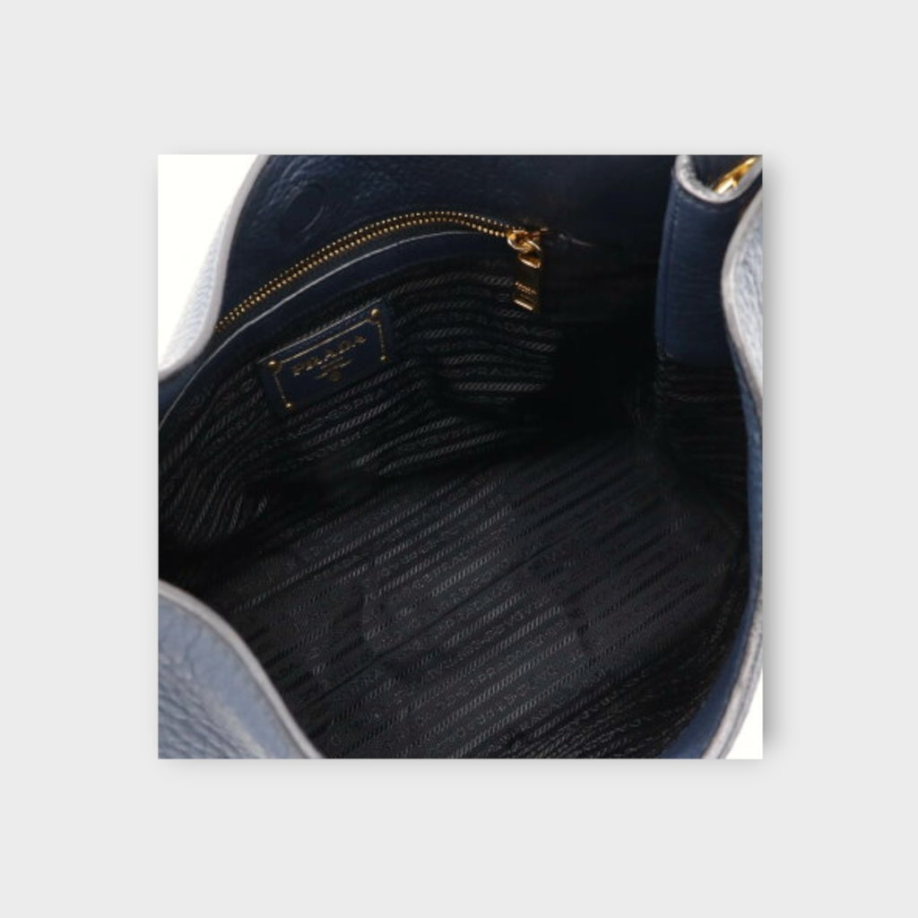 Prada Logo-Stamped Leather Shoulder Bag One-Shoulder Baltico【A】