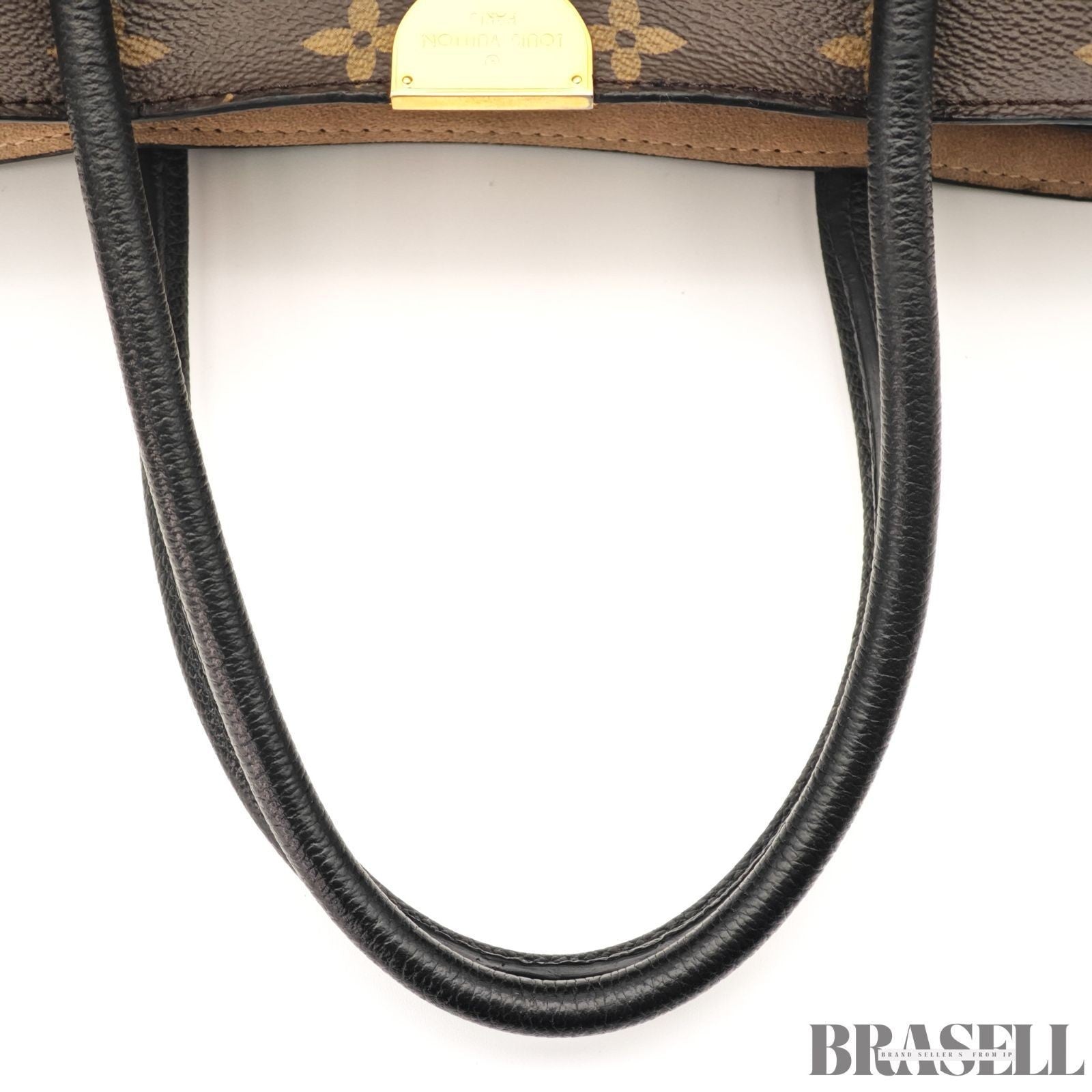 Louis Vuitton Flandrin M41595 2Way Handbag Shoulder Bag Trapezoid Brown Black