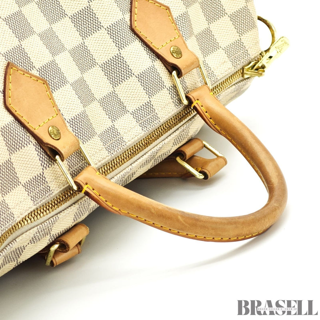 Louis Vuitton Azur Speedy Bandoulière 30 N40592 Handbag Shoulder Bag 2Way Ivory