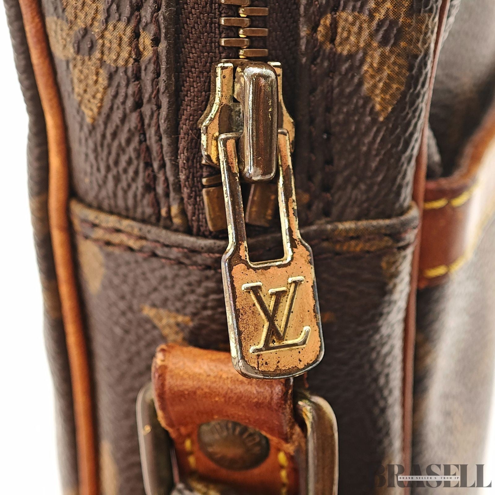 Louis Vuitton Monogram Danube M45266 SL8909 Shoulder Bag Small Vertical Brown