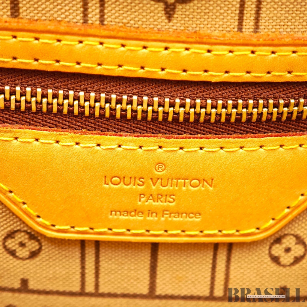Louis Vuitton Monogram Neverfull MM M40995 Tote Bag Handbag Brown Women