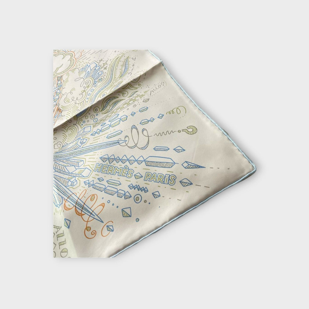 Hermès Carré 90 Please, Hold the Line 2025 100% Silk Square Scarf 【N】