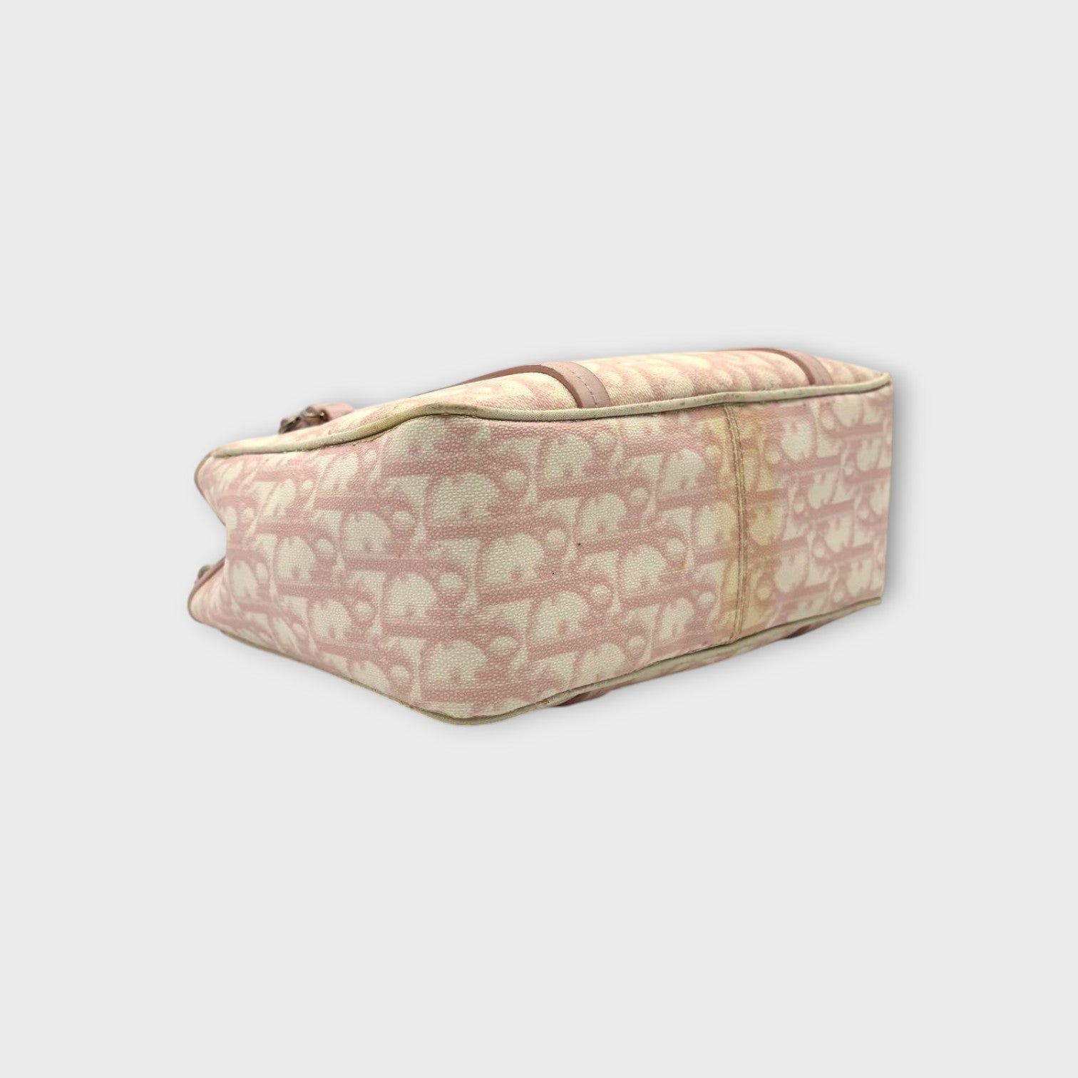 Christian Dior Romantic Trotter Handbag Tote Bag Leather PVC Pink 【B】