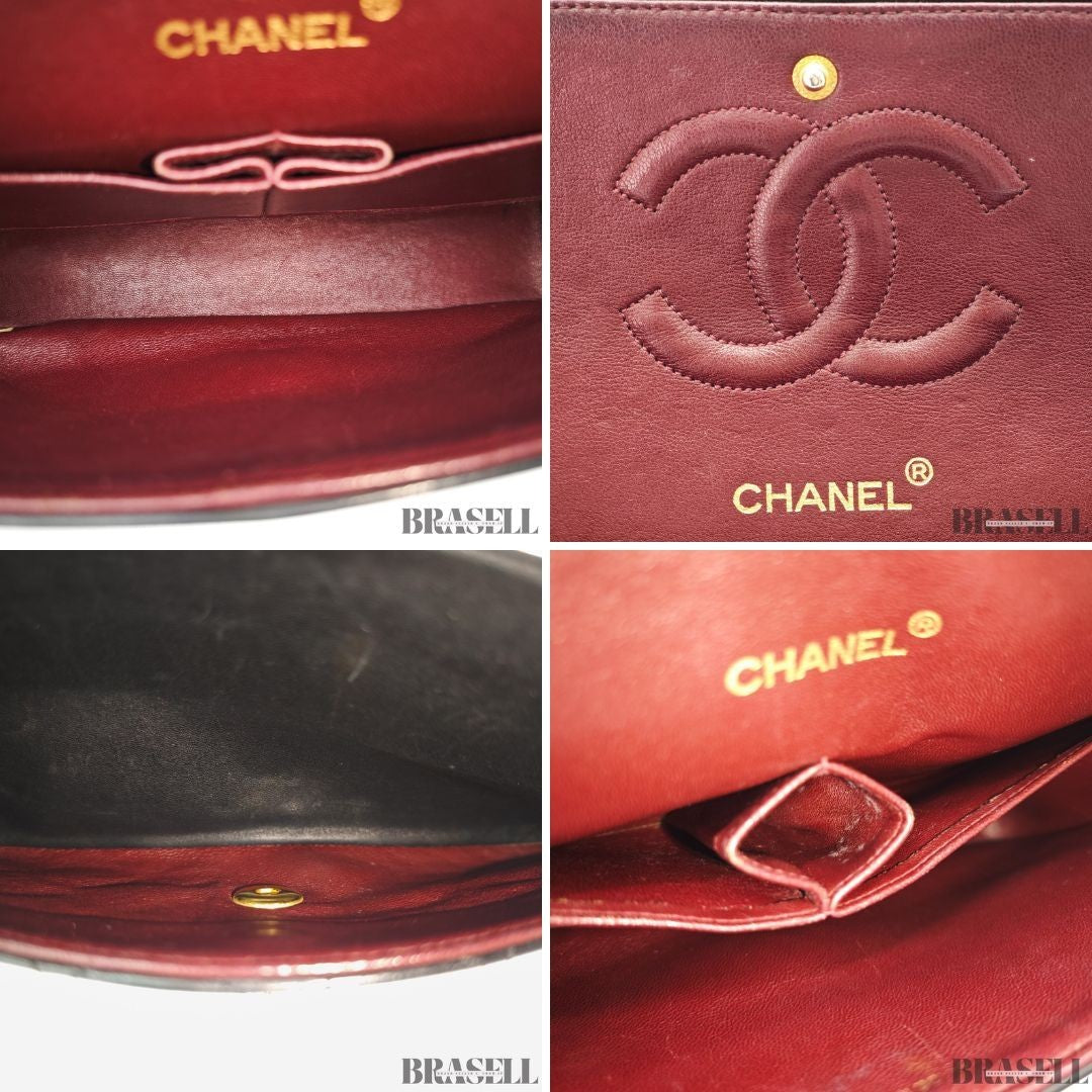CHANEL Matelassé A01112 Black Handbag Black Woman Chain Shoulder Bag Leather