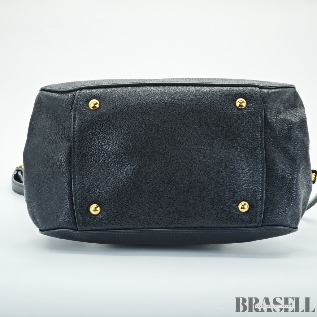 Miu Miu Madras 2-Way Bag RL0058 Handbag Shoulder Bag Black Women's