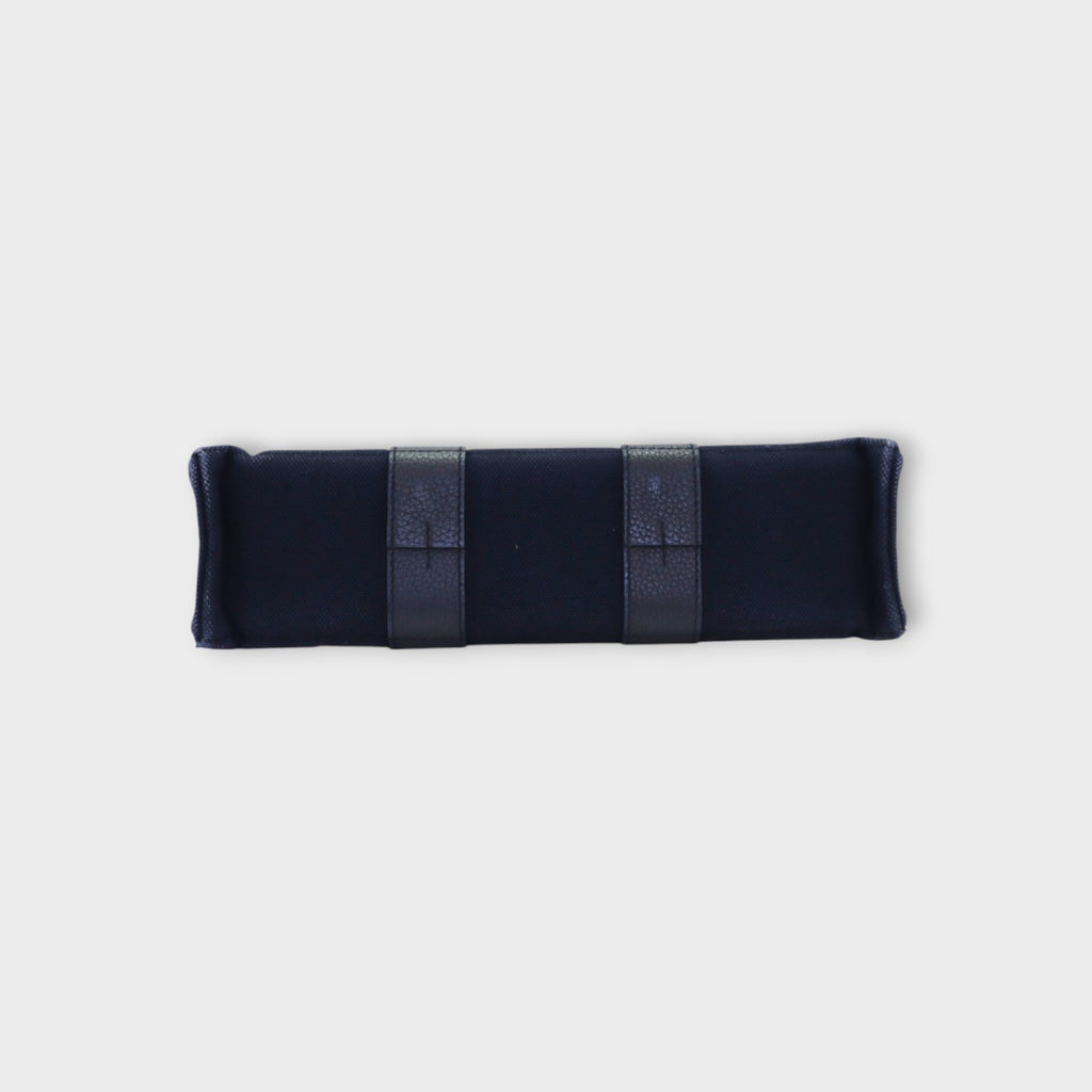 Hermès Handbag Sac Arné PM Canvas Leather Navy【A】