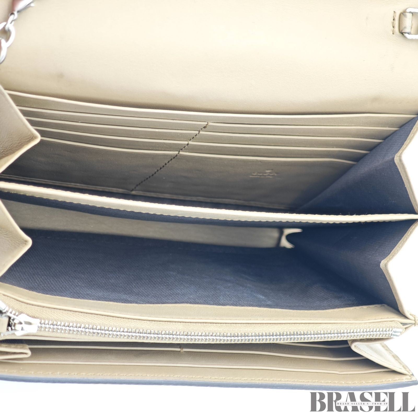 GUCCI Dionysus 476432 GG Supreme Beige Slim Shoulder Bag Silver Hardware Unisex