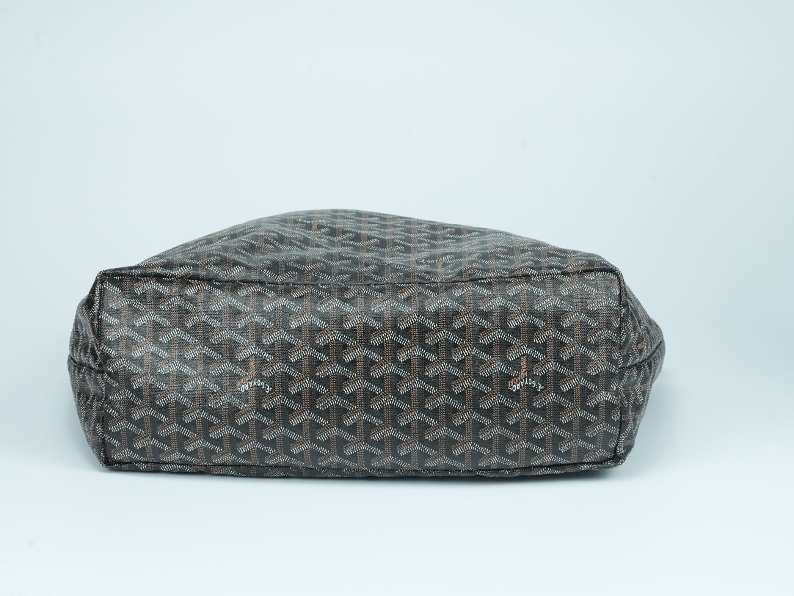GOYARD Saint Louis PM Tote Bag Canvas Leather Handle Black Women's With Pouch