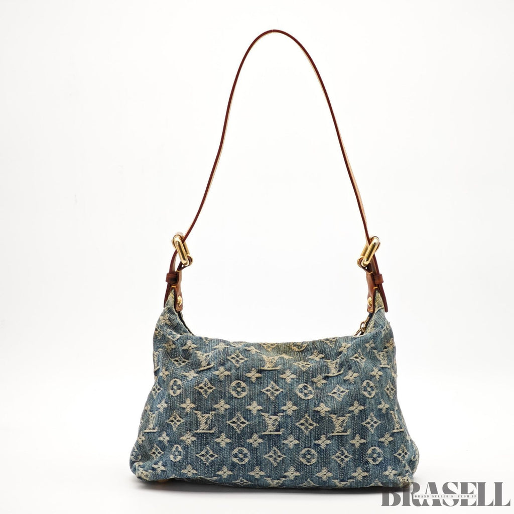 LOUIS VUITTON Buggy PM Shoulder Bag Monogram Denim Leather Blue M95049 France