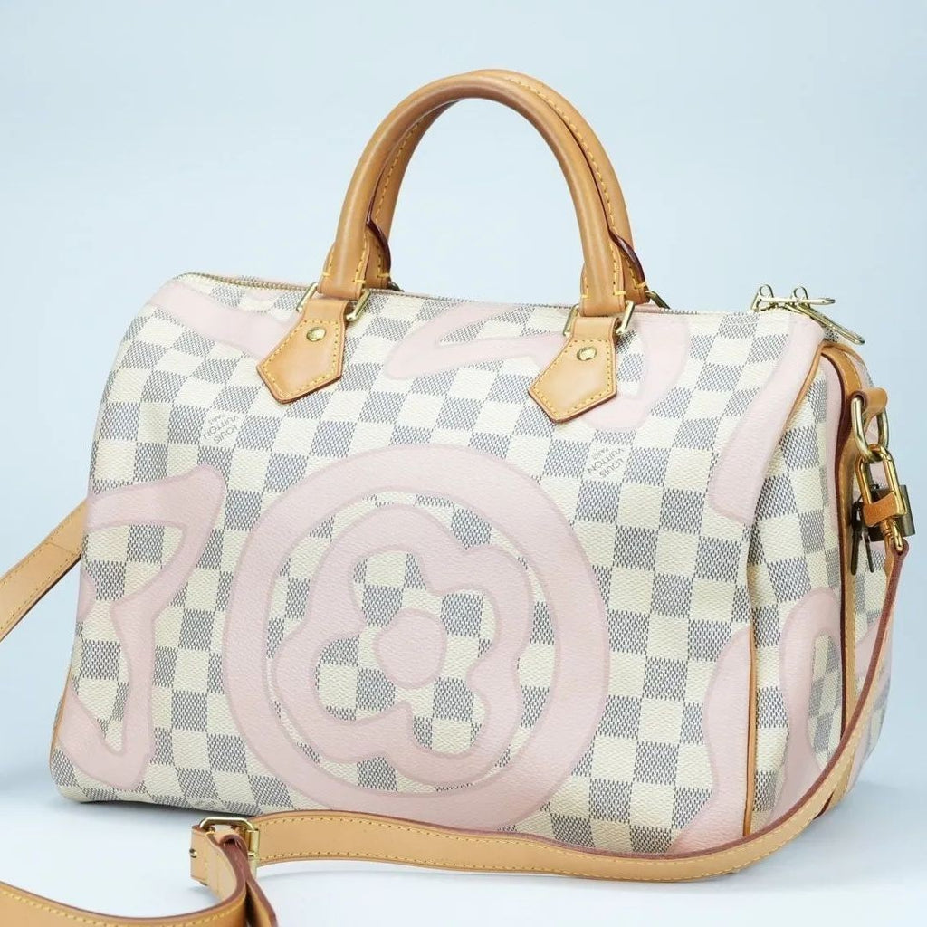 LOUIS VUITTON Damier Azur Speedy Bandouliere 30 N41052 Tahiti Collection Summer