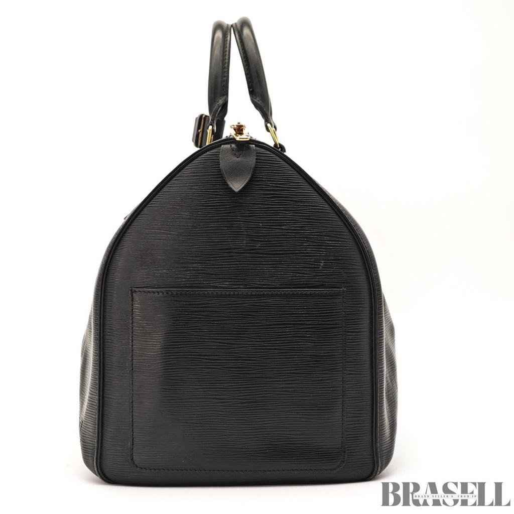 Louis Vuitton Epi Keepall 50 Black Boston Travel Bag Large Leather M42962