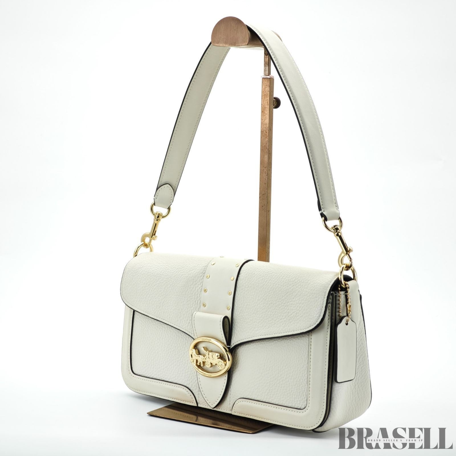 COACH Sulky F05497 Handbag Flap Compact Chalk Ivory Women’s