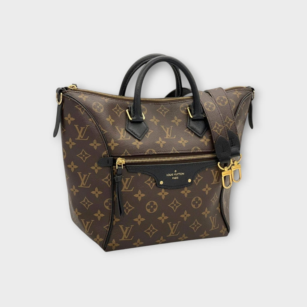 Louis Vuitton Monogram Tournelle PM M44027 2Way Handbag Brown Black 【S】