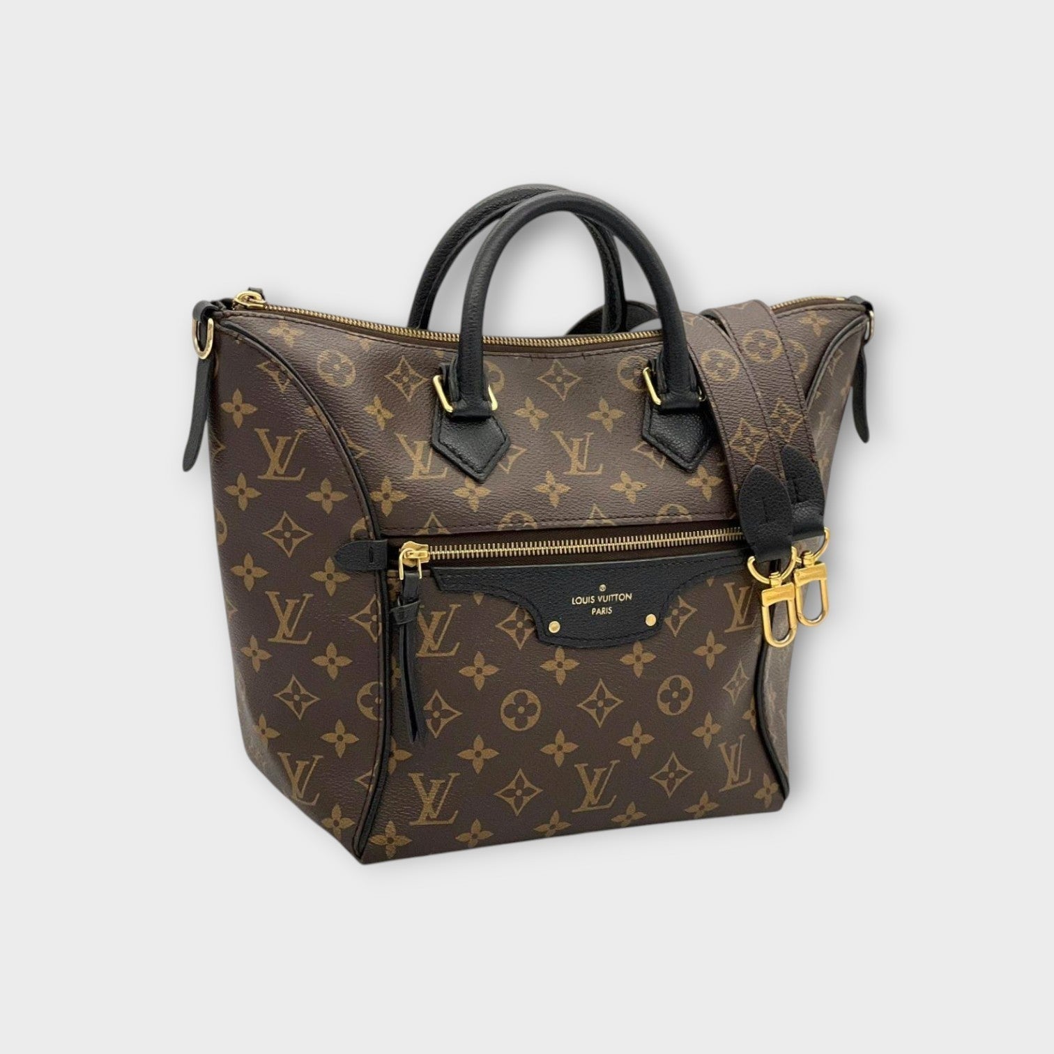 Louis Vuitton Monogram Tournelle PM M44027 2Way Handbag Brown Black 【S】