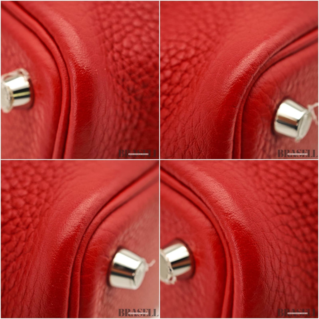 Hermes Picotin Lock PM Rouge De Coeur Bucket Bag With Box Dust Bag Padlock Key