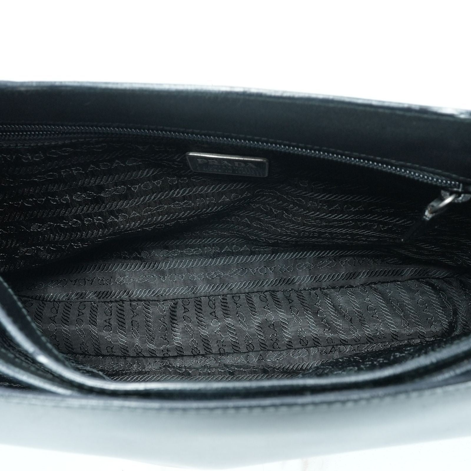 PRADA Vitello VITELLO CORINO NERO Handbag BR1277 Black Tote Bag