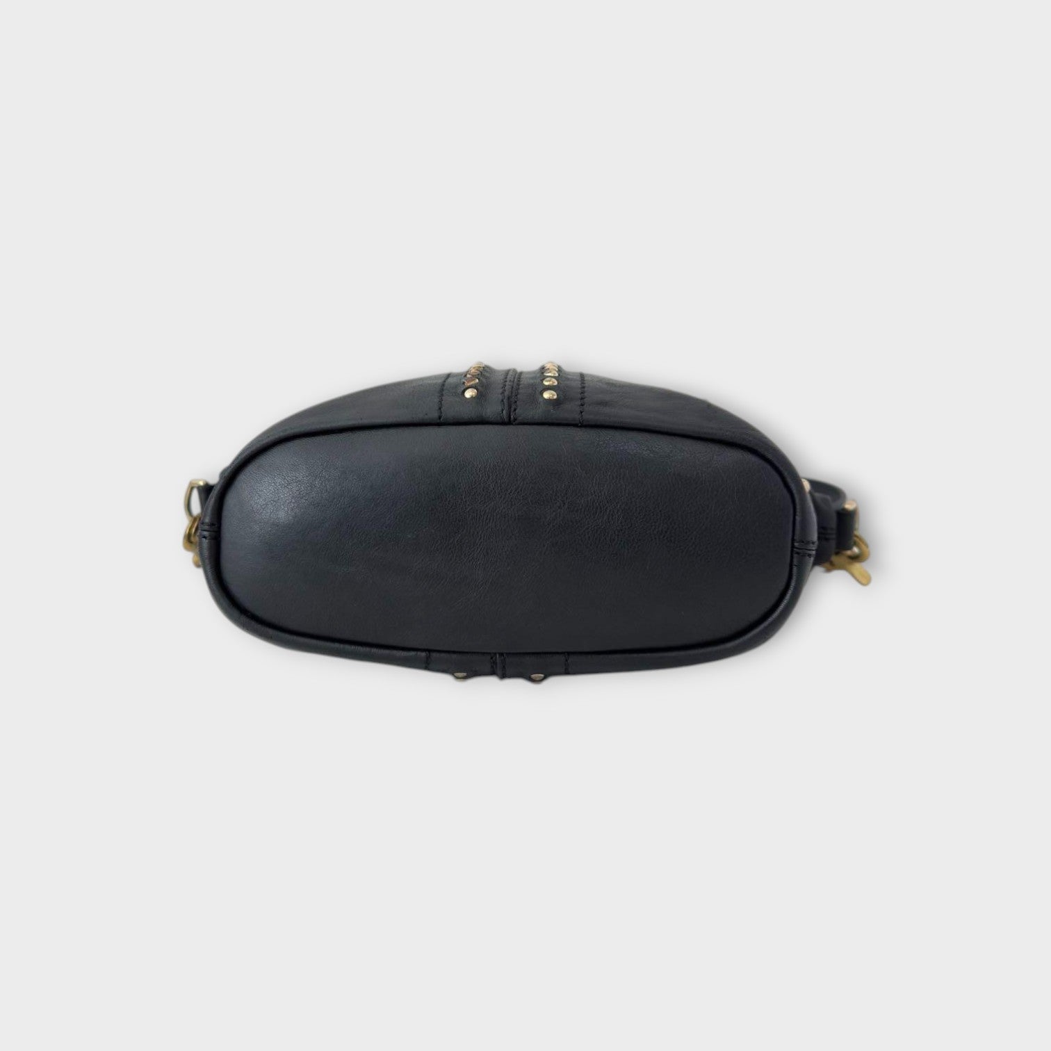 Givenchy Micro Nightingale 2Way Handbag Black Studs Leather Gold Hardware 【A】