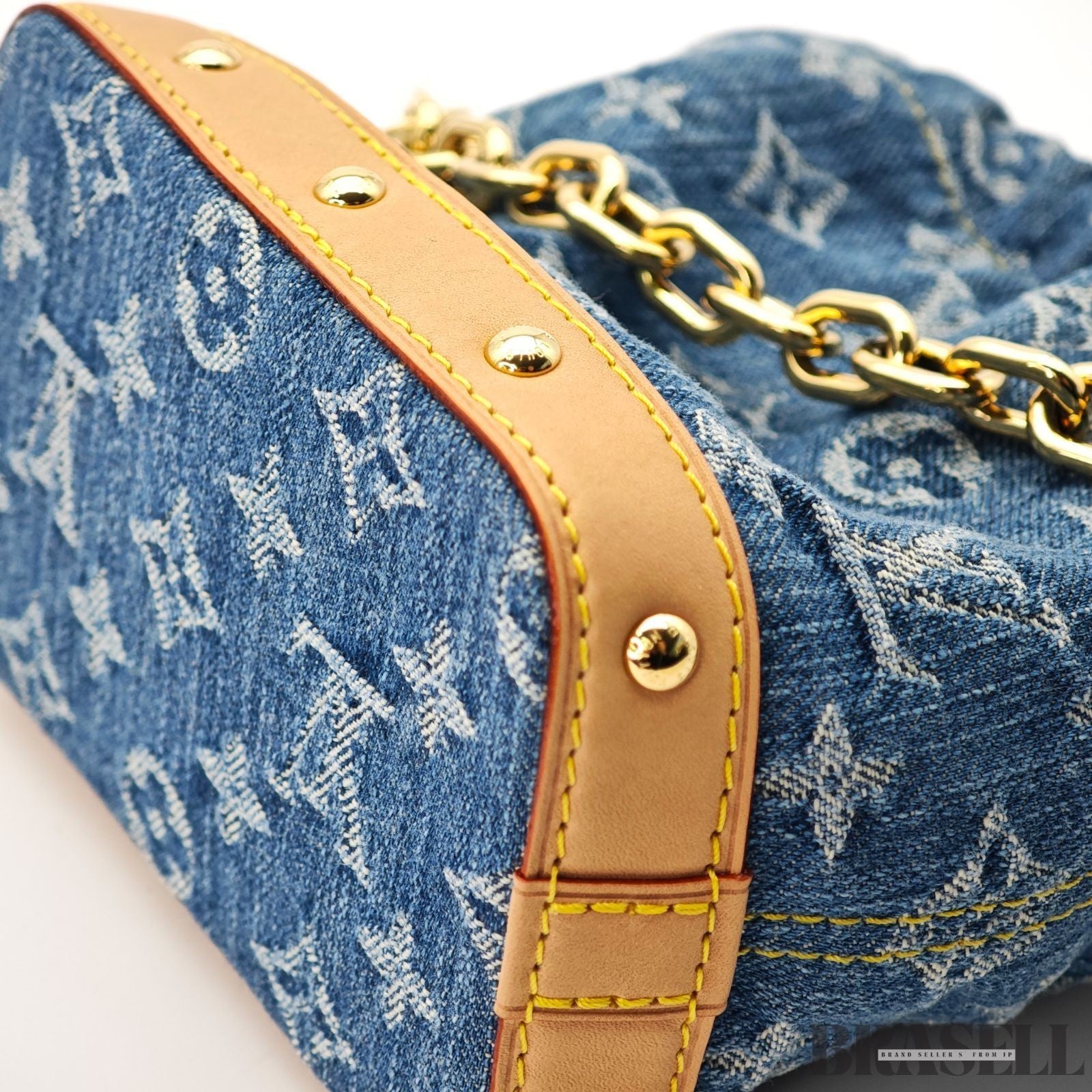 Louis Vuitton Nano Noe M83043 Monogram Denim Blue Cotton w/Dust Bag Strap