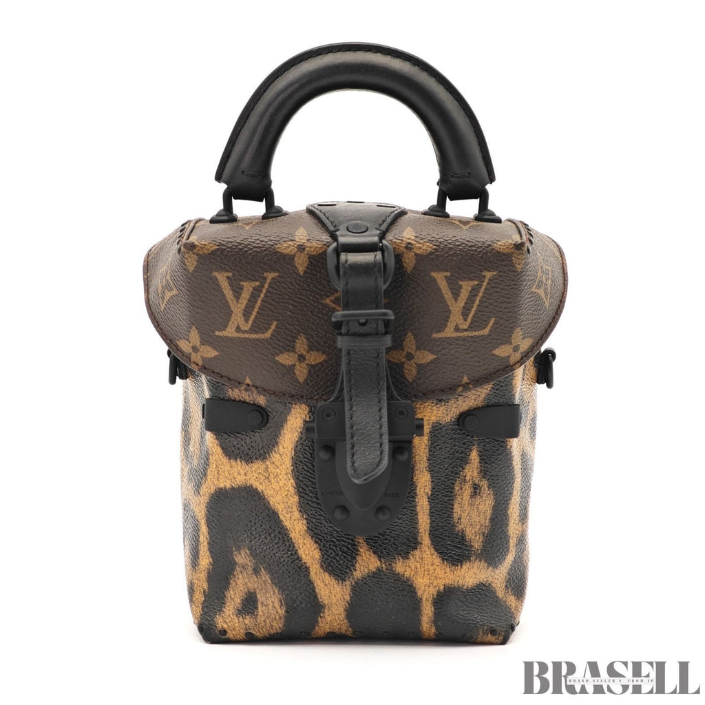 Louis Vuitton Monogram Reverse Leopard M43001 2Way Handbag Brown Black Canvas