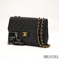 CHANEL Maxi Jumbo Matelasse 30 Shoulder Bag Chain Shoulder Bag Double Flap Black