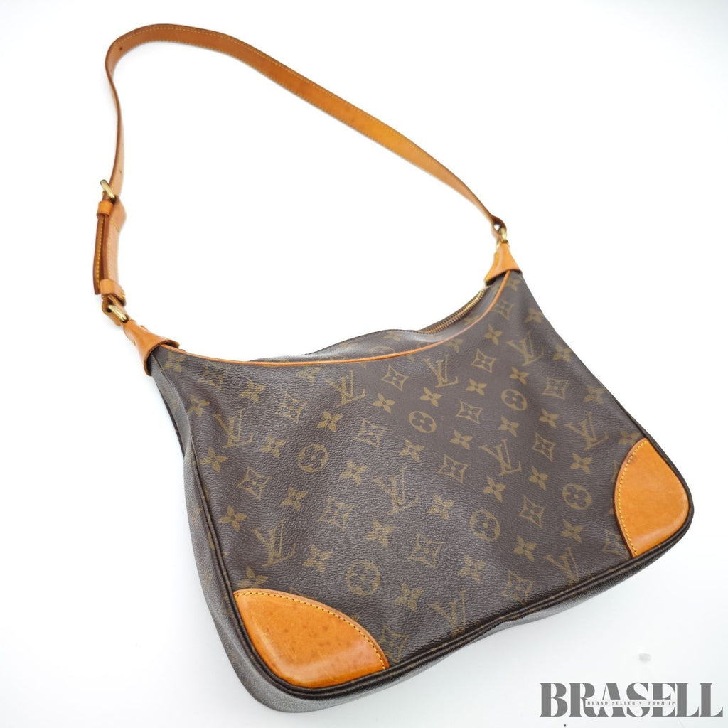 LOUIS VUITTON Boulogne 30 Shoulder Bag Monogram Leather Brown M51265 Women