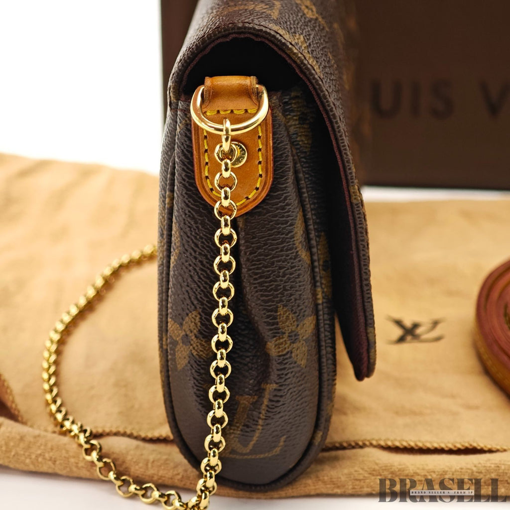 LOUIS VUITTON Monogram Favorit MM Shoulder Bag 2way M40718 Auth FL3175